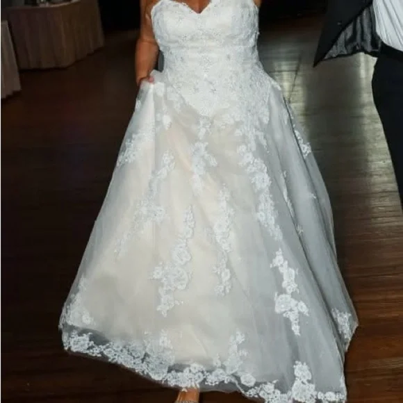 Elegant Lace Wedding Dress - Picture 3 of 16